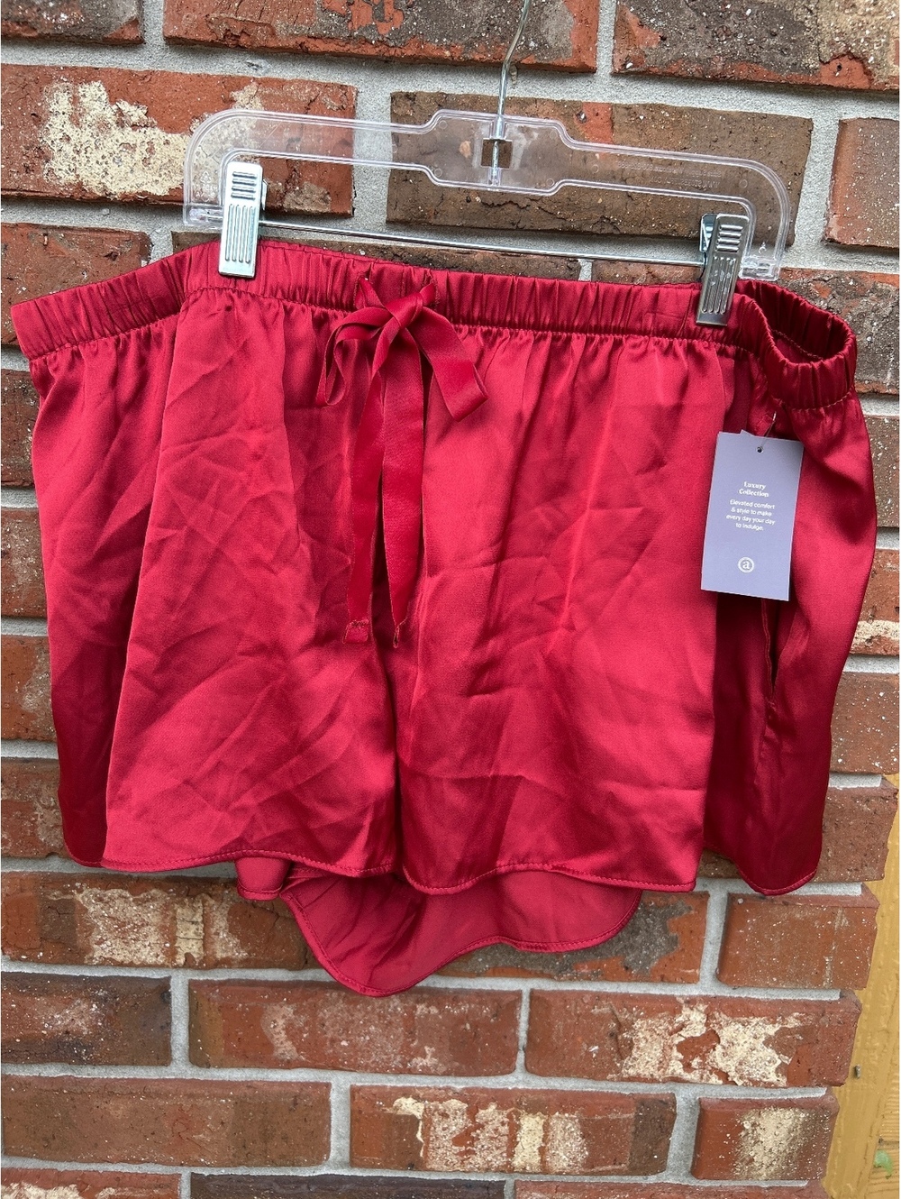 Target Women's Red Satin Sleep Shorts Large